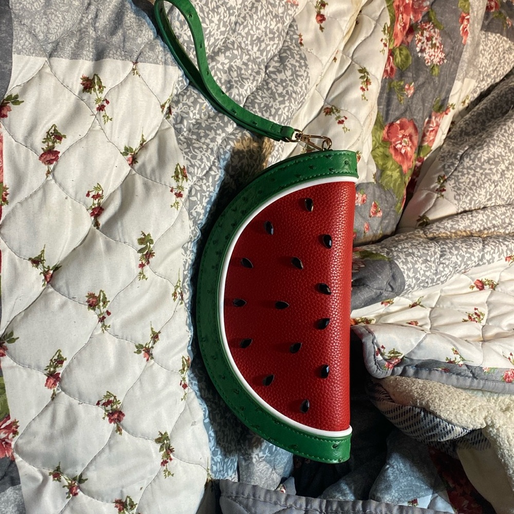Cute Watermelon shaped wristlet, new without tags.